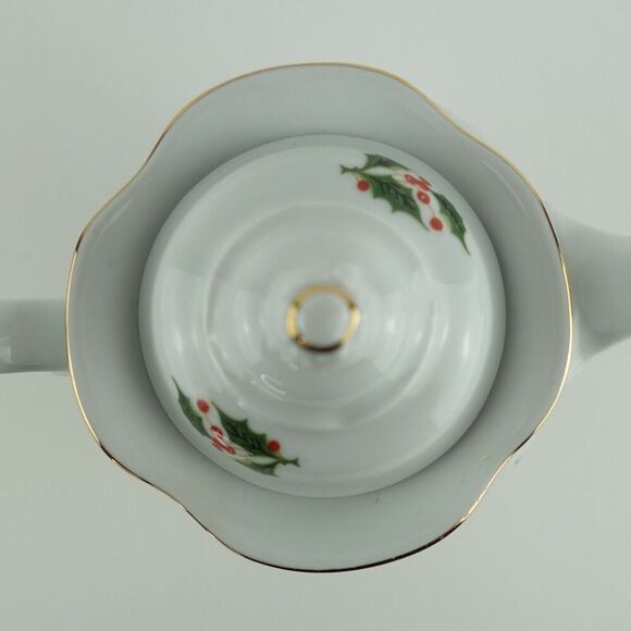 Royal Kent Holiday Holly Coffee Pot & Lid Poland - Picture 8 of 13